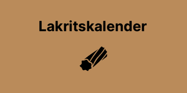 Julkalender lakrits